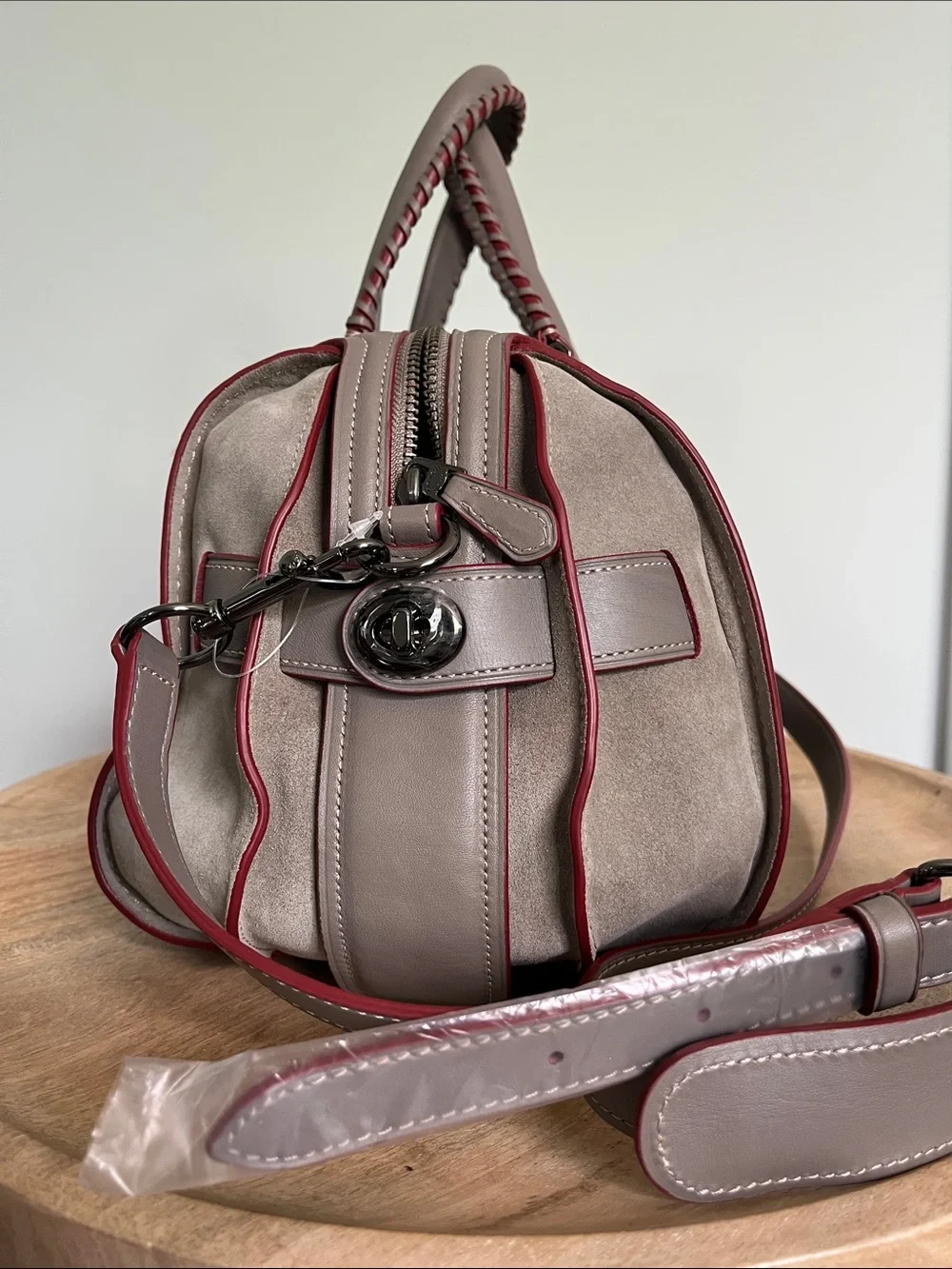 NWT Coach 1941 Ace Satchel Bag 75th Anniversary Gray Whipstitch Limited Edition - Picture 6 of 17